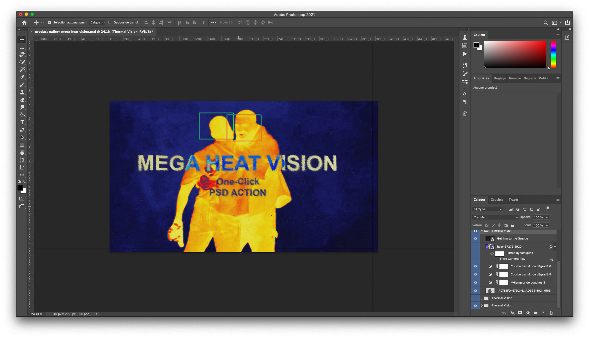 Mega heat vision action photoshop Undyed creative studio