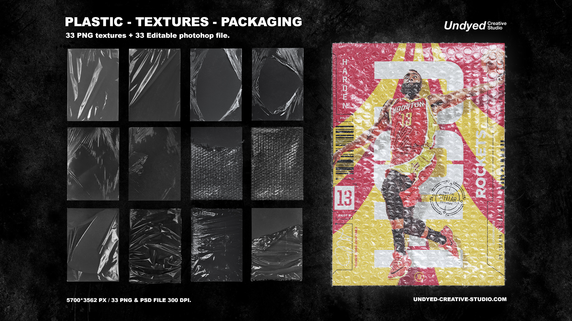 plastic texture photoshop packaging undyed creative studio
